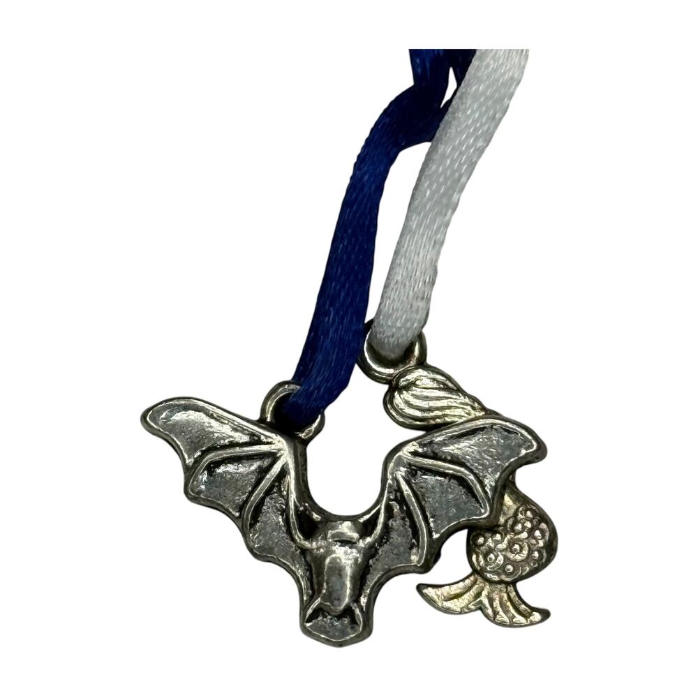 Silver Bat Mermaid Ribbon Bookmark Charm Set Gothic Fantasy - Picture 6 of 6